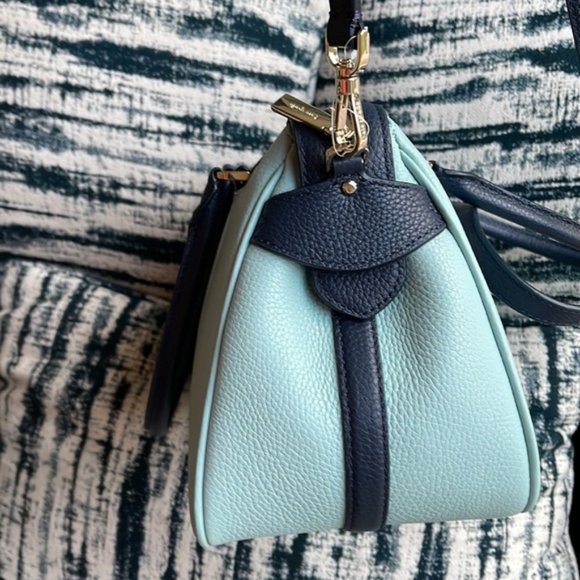 Kate Spade Colorblock Pebbled Leather Mimi Satchel Aphrodite - Picture 12 of 16